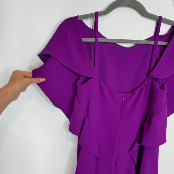 RALPH LAUREN PURPLE LABEL 100% silk cocktail dress flutter sleeve 3260 - Picture 4 of 9